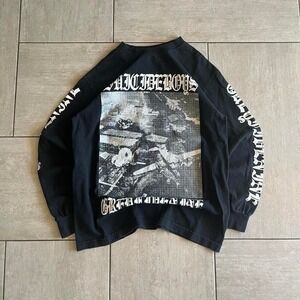Suicideboys G59 Grey Five Nine Plane Crash Graphic Long Sleeve Shirt Black Small
